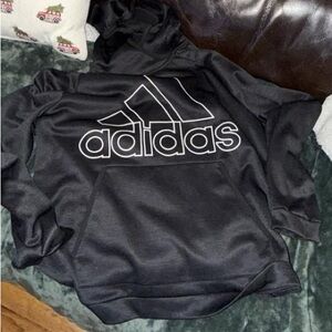 Adidas Charcoal Hoodie with Logo